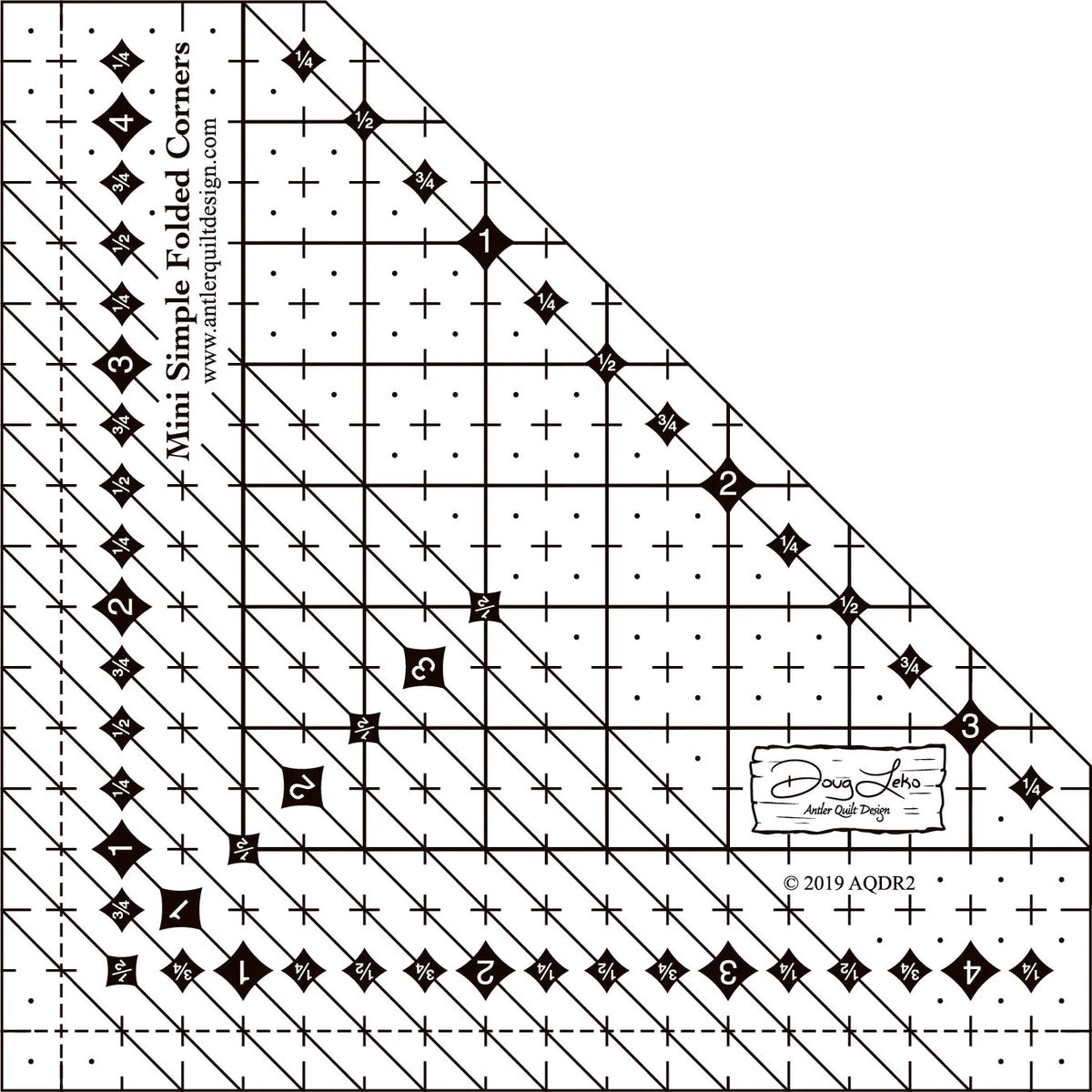 ANTLER QUILT MINI FOLDED CORNER RULER