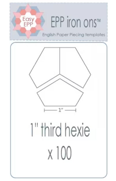 1in third Hexagon EPP Iron-On x 100