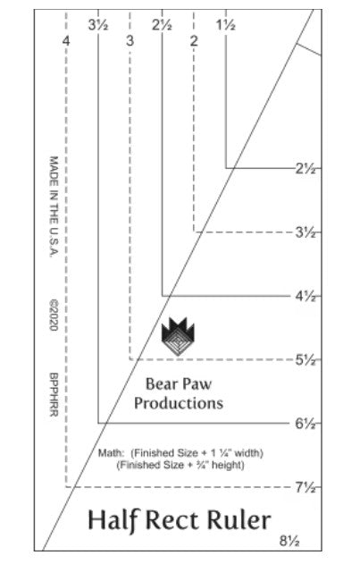 Half Rect Ruler by Bear Paw Productions #BPPHRR