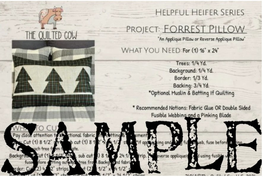 Helpful Heifer Forrest Pillow #2496A