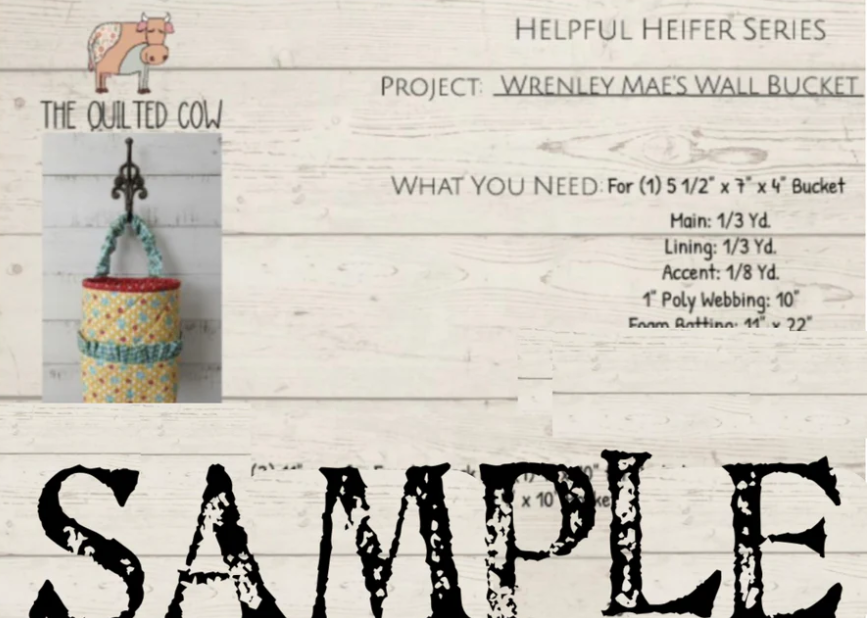 Helpful Heifer Wrenley Mae's Wall Bucket #25107A