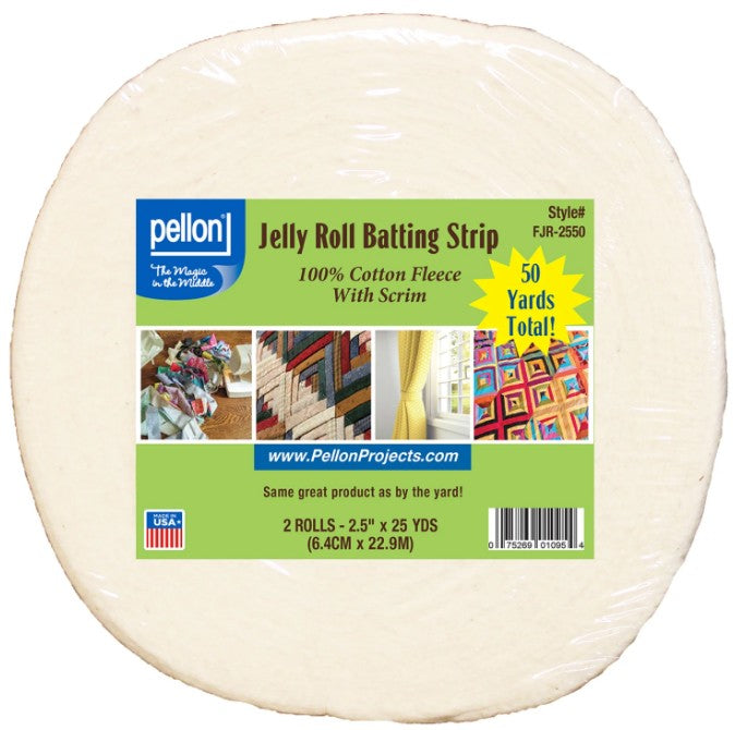 Pellon Cotton With Scrim Jelly Roll Batting # FJR-2550
