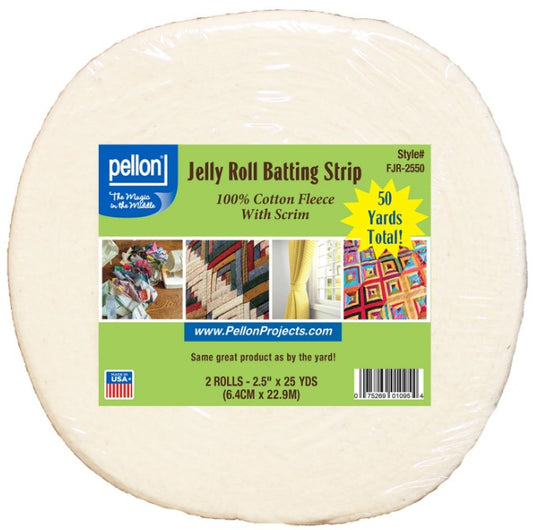 Pellon Cotton With Scrim Jelly Roll Batting # FJR-2550
