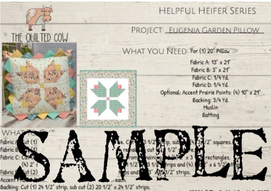Helpful Heifer Eugenia Garden Pillow