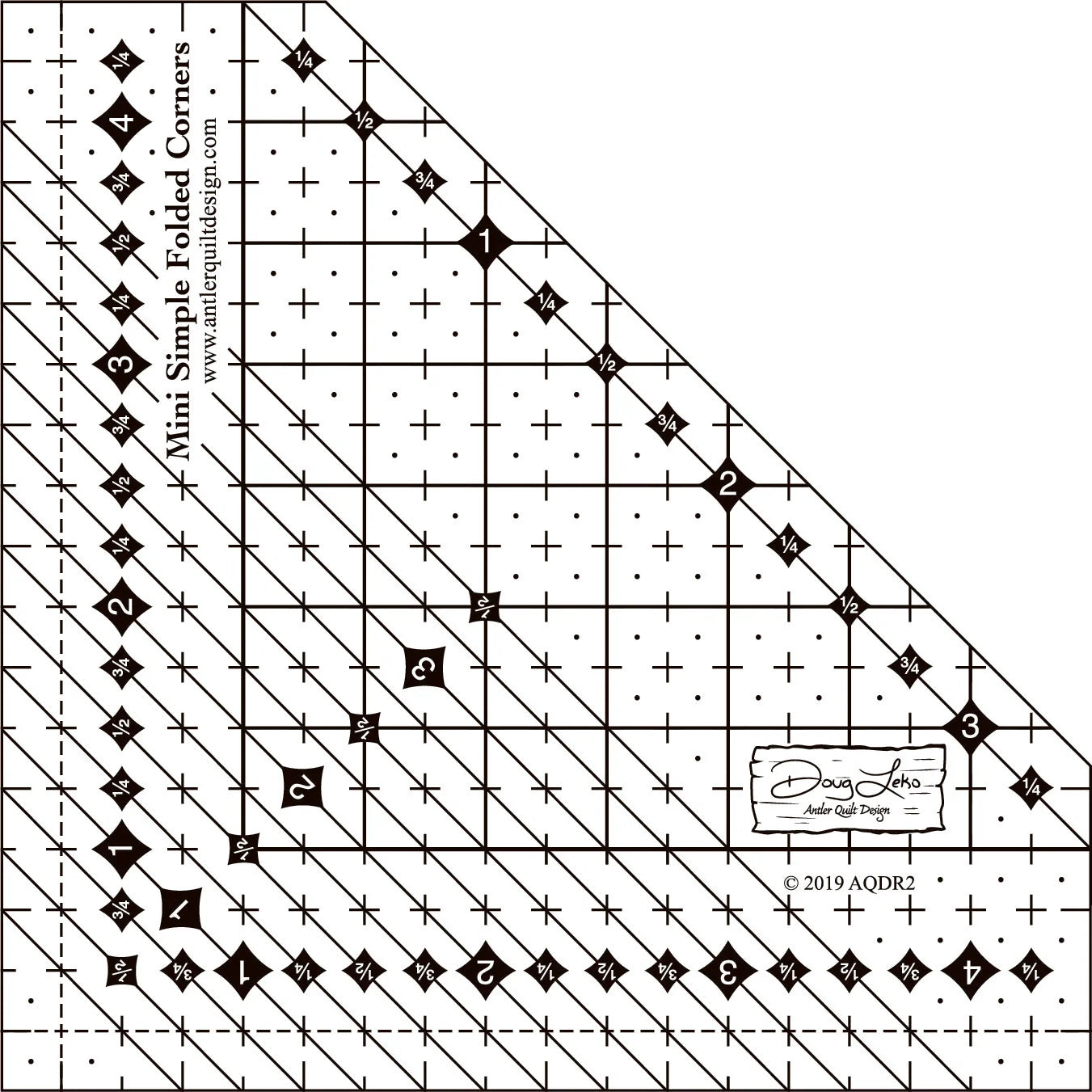 ANTLER QUILT MINI FOLDED CORNER RULER