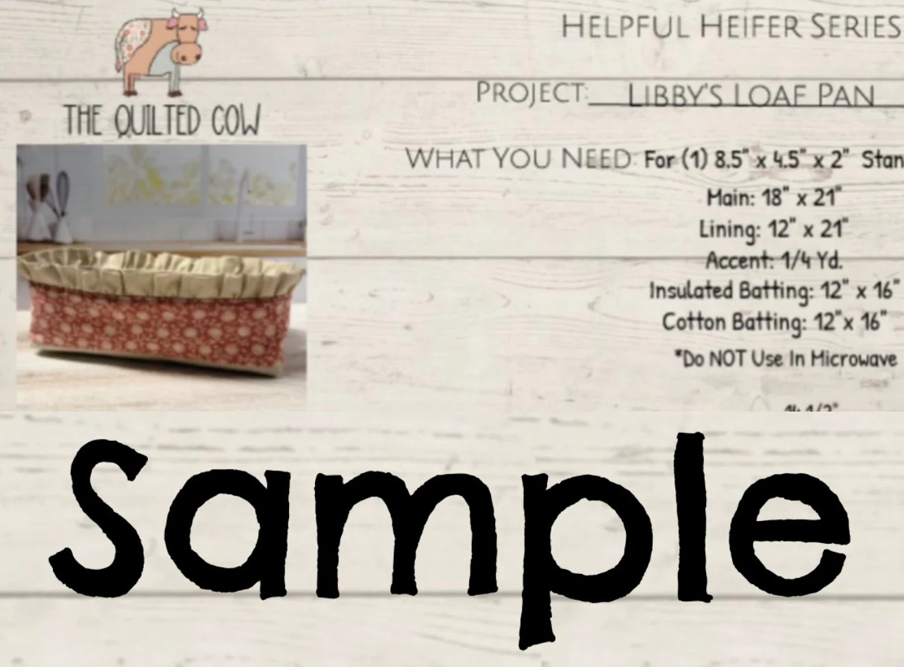 Helpful Heifer Libby's Loaf Pan