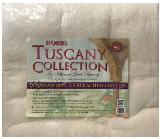 Tuscany Supreme 100% Natural Cotton Batting