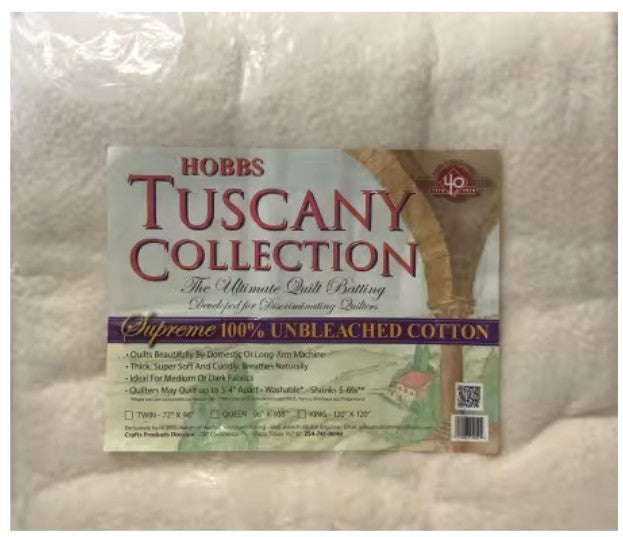 Tuscany Supreme 100% Natural Cotton Batting