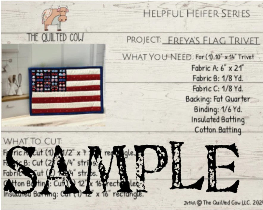 Helpful Heifer Freya's Flag Trivet #2414A