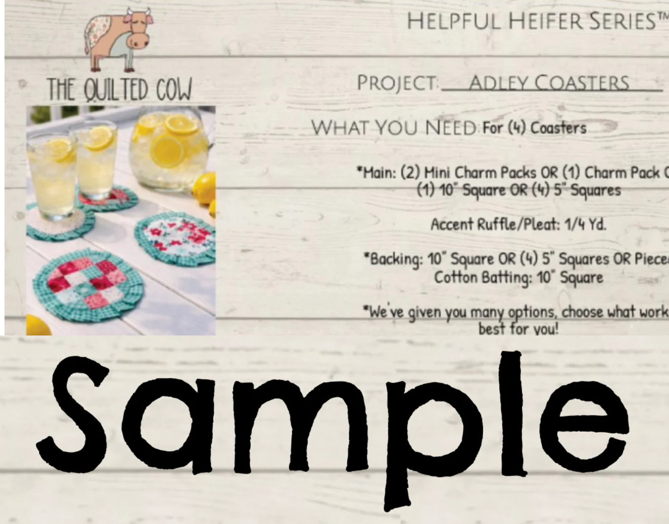 Helpful Heifer Adley Coasters