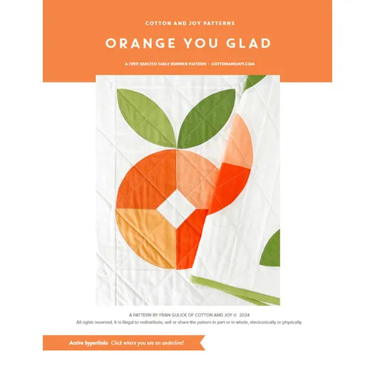 Orange You Glad Table Runner Kit